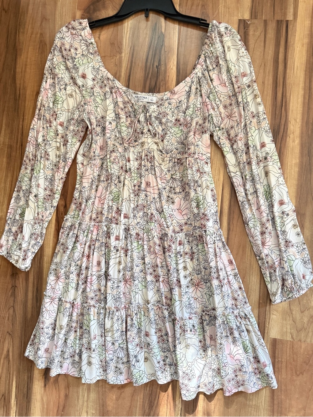 Arizona Jean Company Floral Print Dress in Pink, Cream, Green